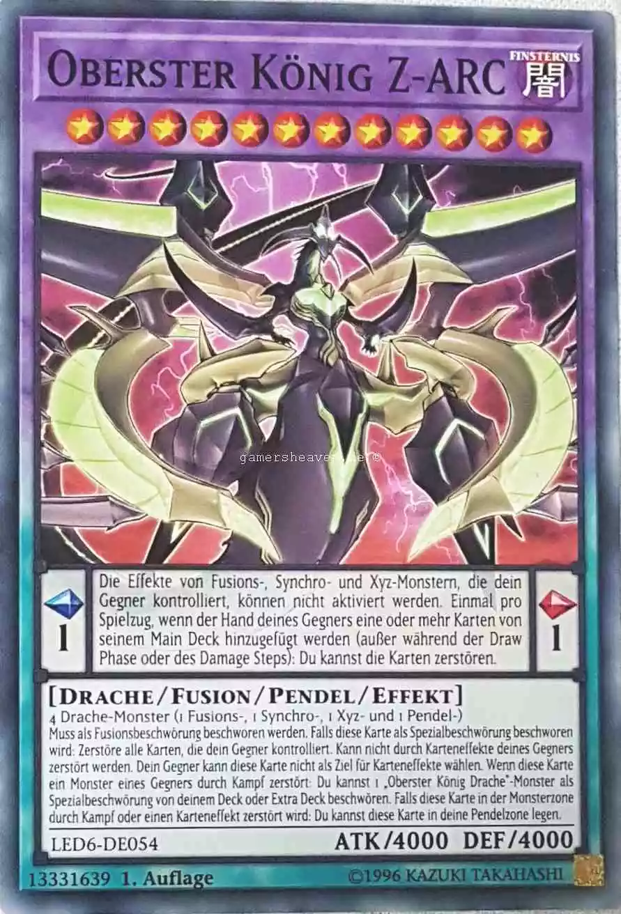 Oberster König Z-ARC LED6-DE054 ist in Common aus Legendary Duelists: Magical Hero 1.Auflage