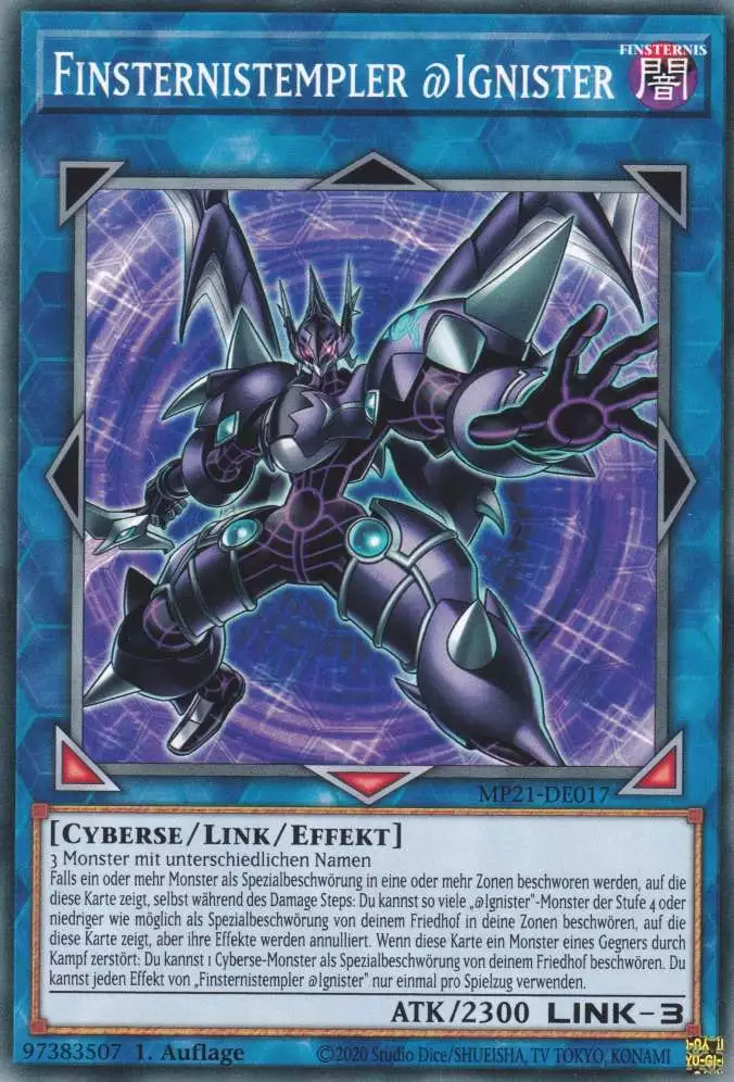 Finsternistempler @Ignister MP21-DE017 ist in Common Yu-Gi-Oh Karte aus Tin of Ancient Battles 1.Auflage
