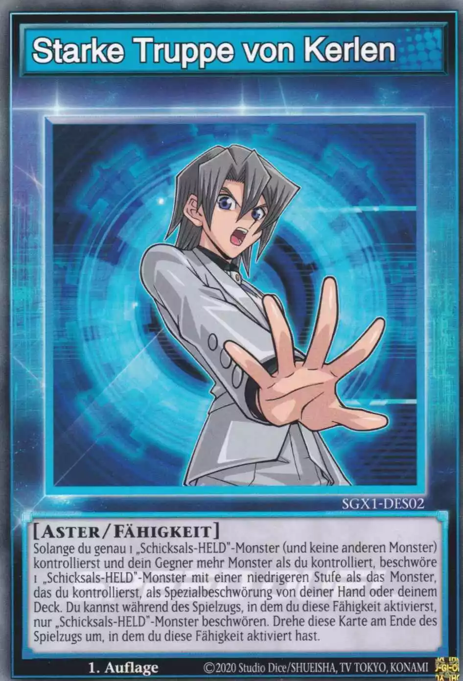 Starke Truppe von Kerlen SGX1-DES02 ist in Common Yu-Gi-Oh Karte aus Speed Duel GX Duel Academy Box 1.Auflage