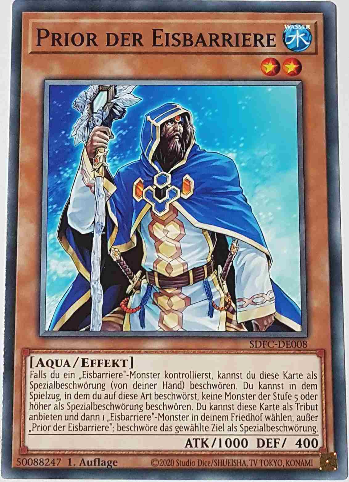 Prior der Eisbarriere SDFC-DE008 ist in Common Yu-Gi-Oh Karte aus Freezing Chains 1.Auflage