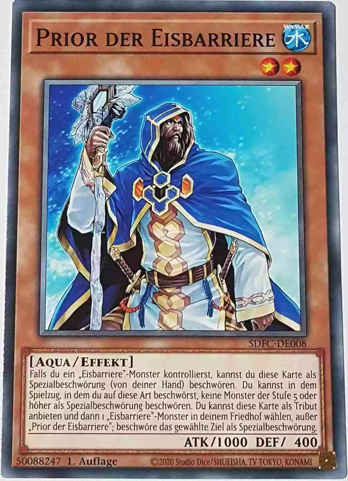 Prior der Eisbarriere SDFC-DE008 ist in Common Yu-Gi-Oh Karte aus Freezing Chains 1.Auflage