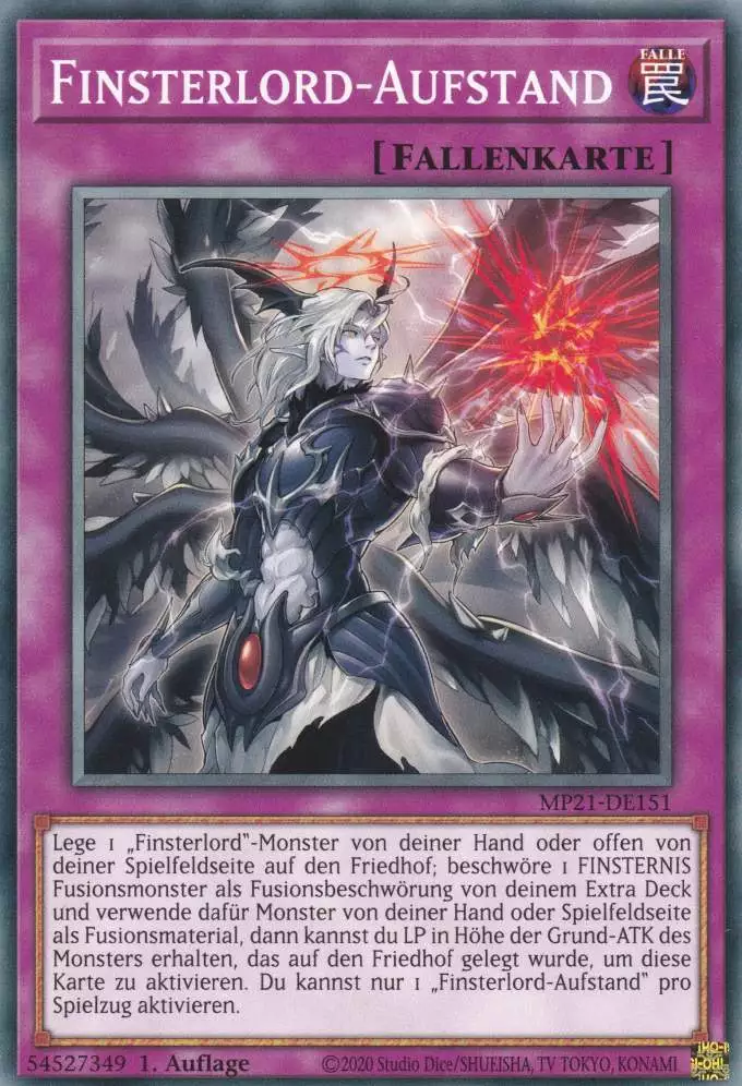Finsterlord-Aufstand MP21-DE151 ist in Common Yu-Gi-Oh Karte aus Tin of Ancient Battles 1.Auflage