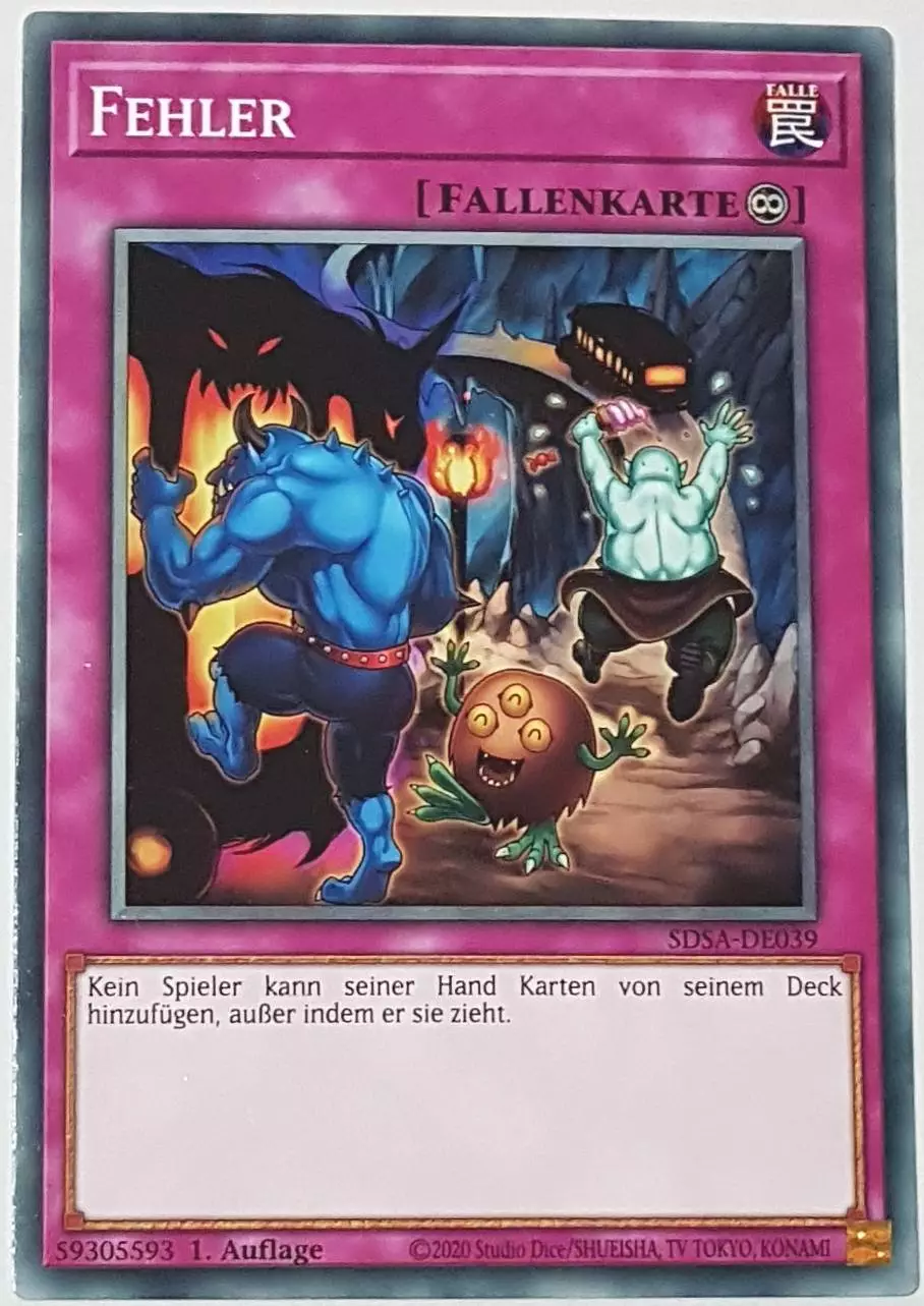 Fehler SDSA-DE039 ist in Common Yu-Gi-Oh Karte aus Sacred Beasts 1.Auflage