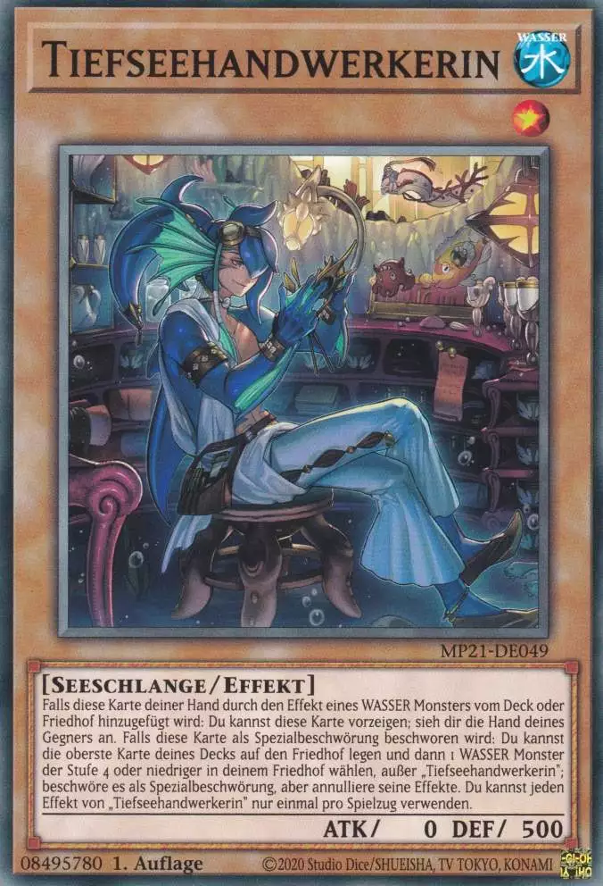 Tiefseehandwerkerin MP21-DE049 ist in Common Yu-Gi-Oh Karte aus Tin of Ancient Battles 1.Auflage