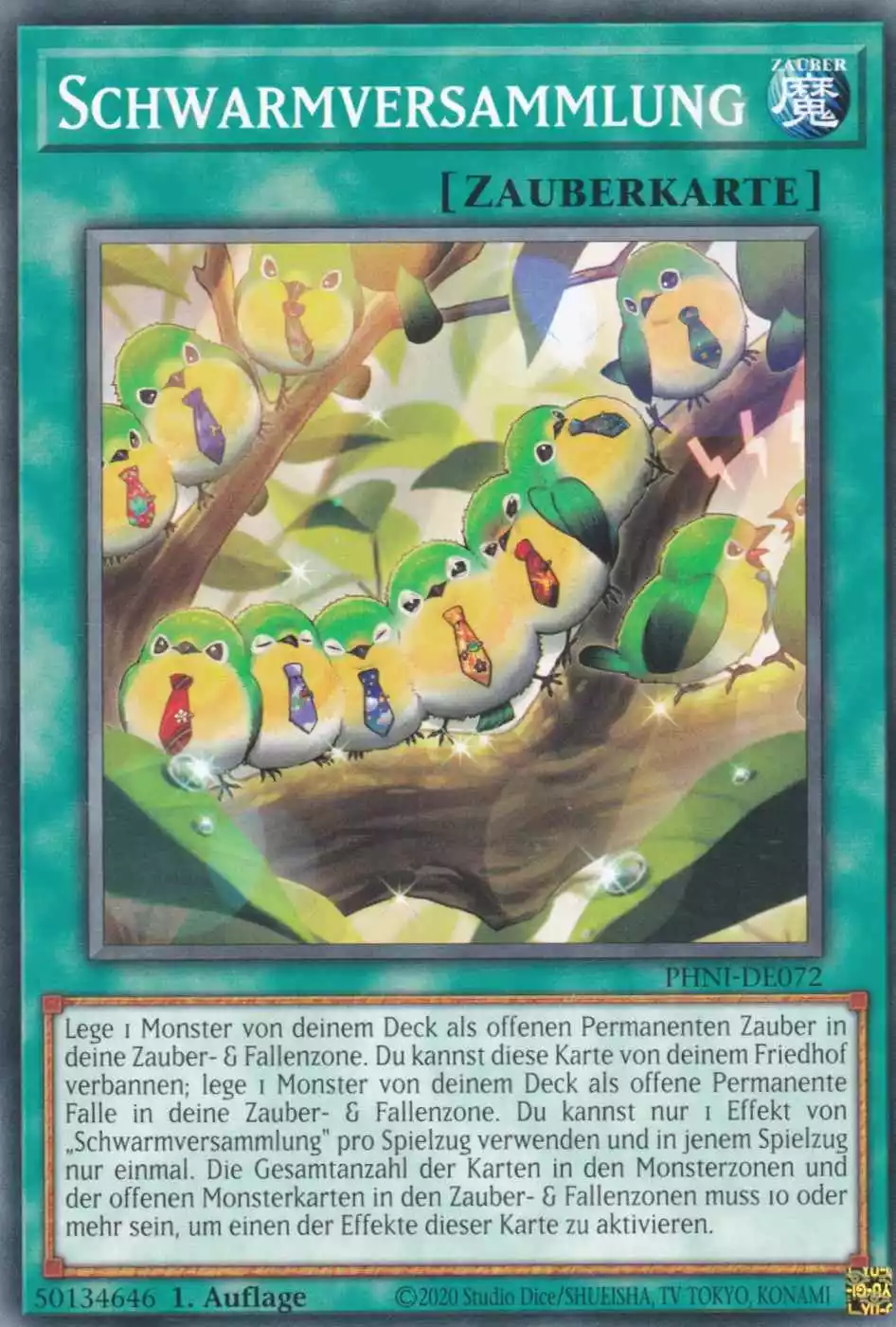 Schwarmversammlung PHNI-DE072 ist in Common Yu-Gi-Oh Karte aus Phantom Nightmare 1.Auflage