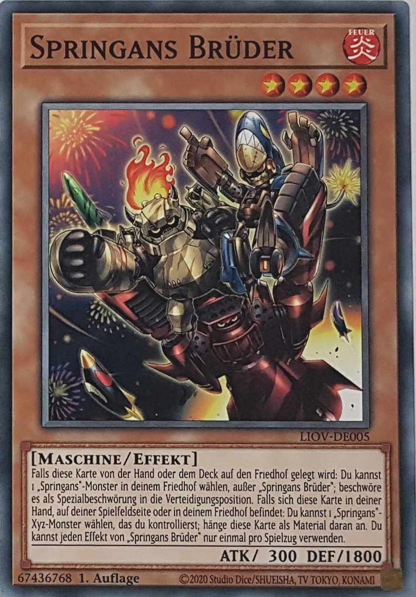 Springans Brüder LIOV-DE005 ist in Common Yu-Gi-Oh Karte aus Lightning Overdrive 1.Auflage