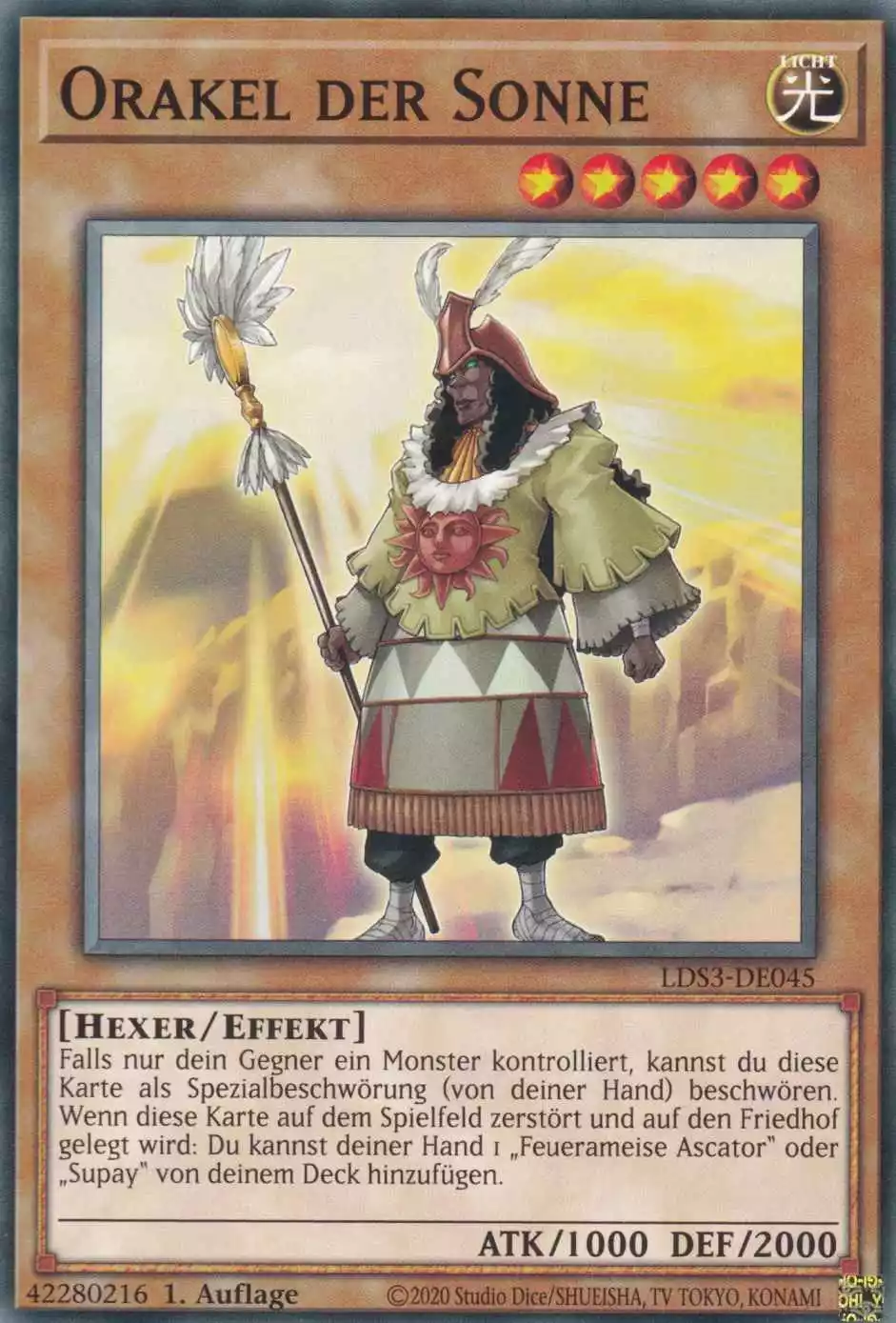 Orakel der Sonne LDS3-DE045 ist in Common Yu-Gi-Oh Karte aus Legendary Duelists Season 3 1.Auflage