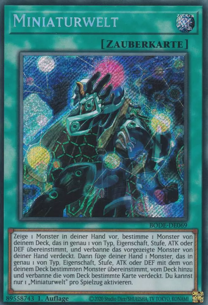 bode-de069-miniaturwelt-secret-rare-burst-of-destiny Miniaturwelt BODE-DE069 ist in Secret Rare Yu-Gi-Oh Karte aus Burst of Destiny 1.Auflage