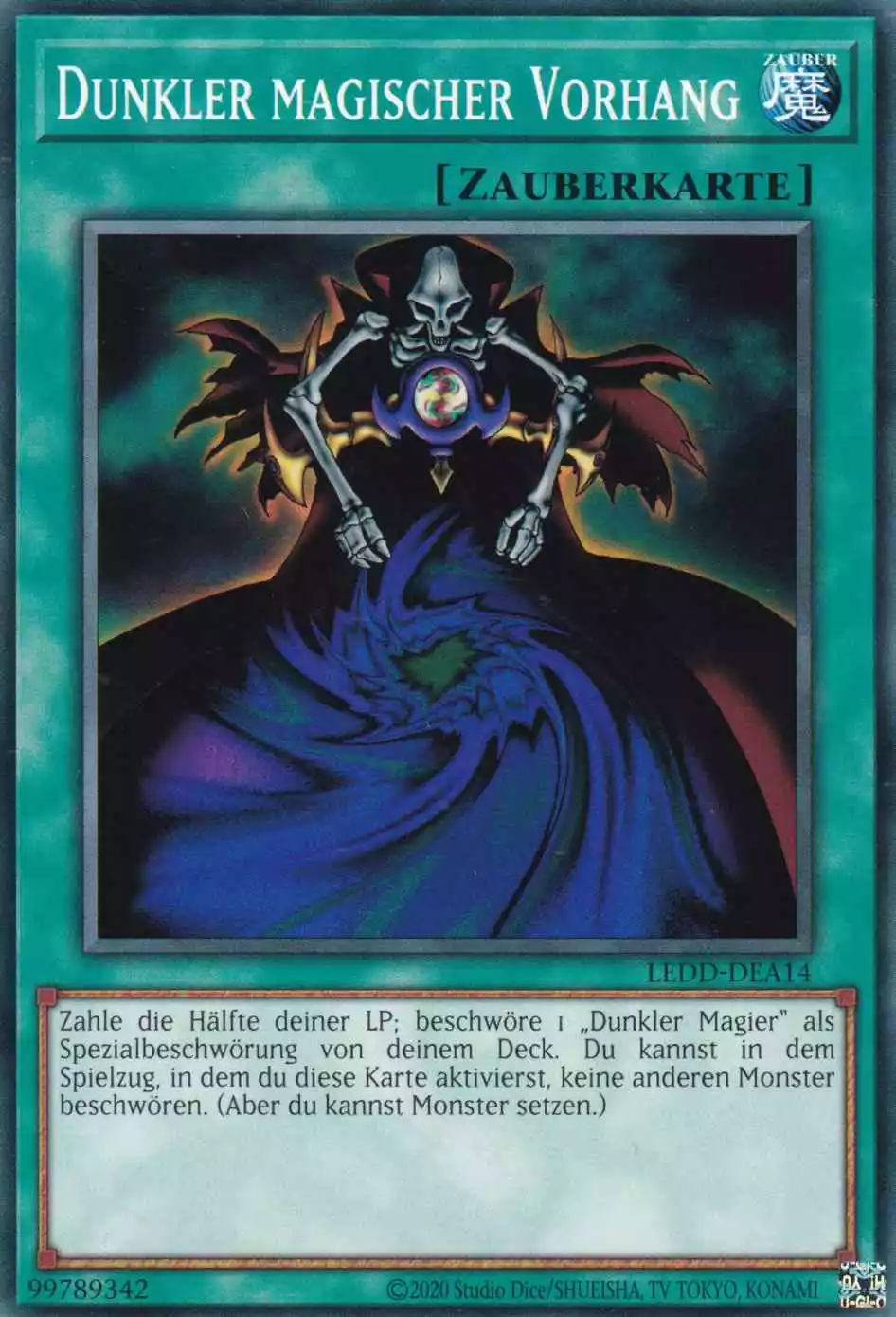 Dunkler magischer Vorhang LEDD-DEA14 ist in Common Yu-Gi-Oh Karte aus Legendary Dragon Decks unlimitiert