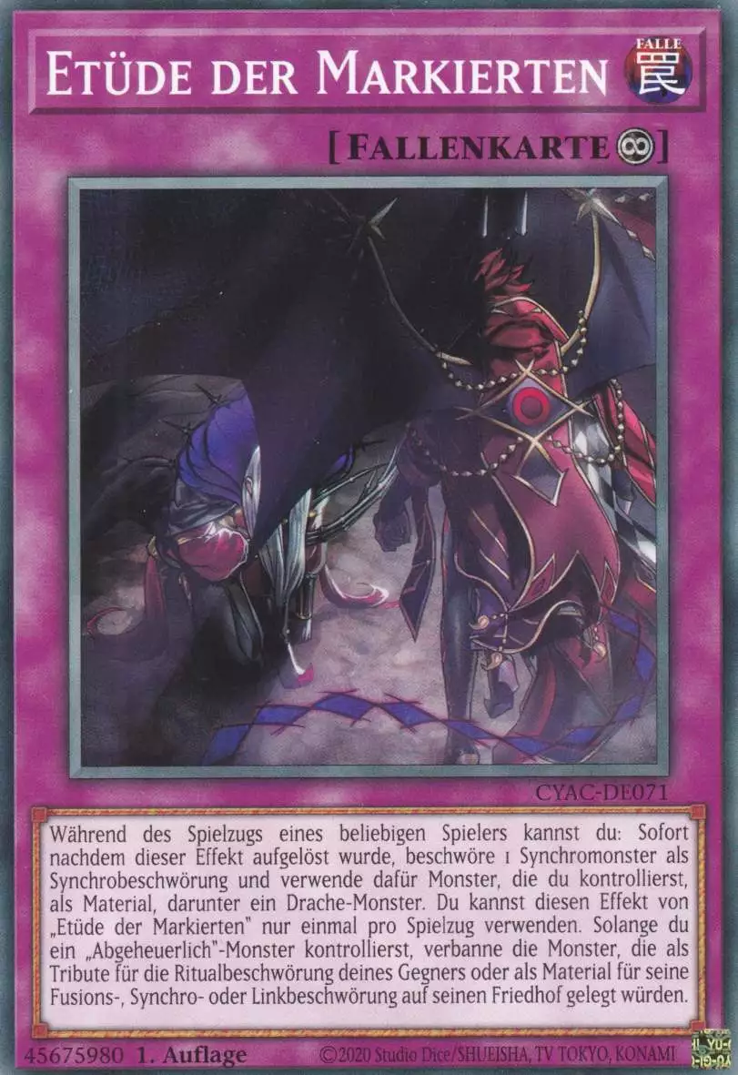 Etüde der Markierten CYAC-DE071 ist in Common Yu-Gi-Oh Karte aus Cyberstorm Access 1.Auflage