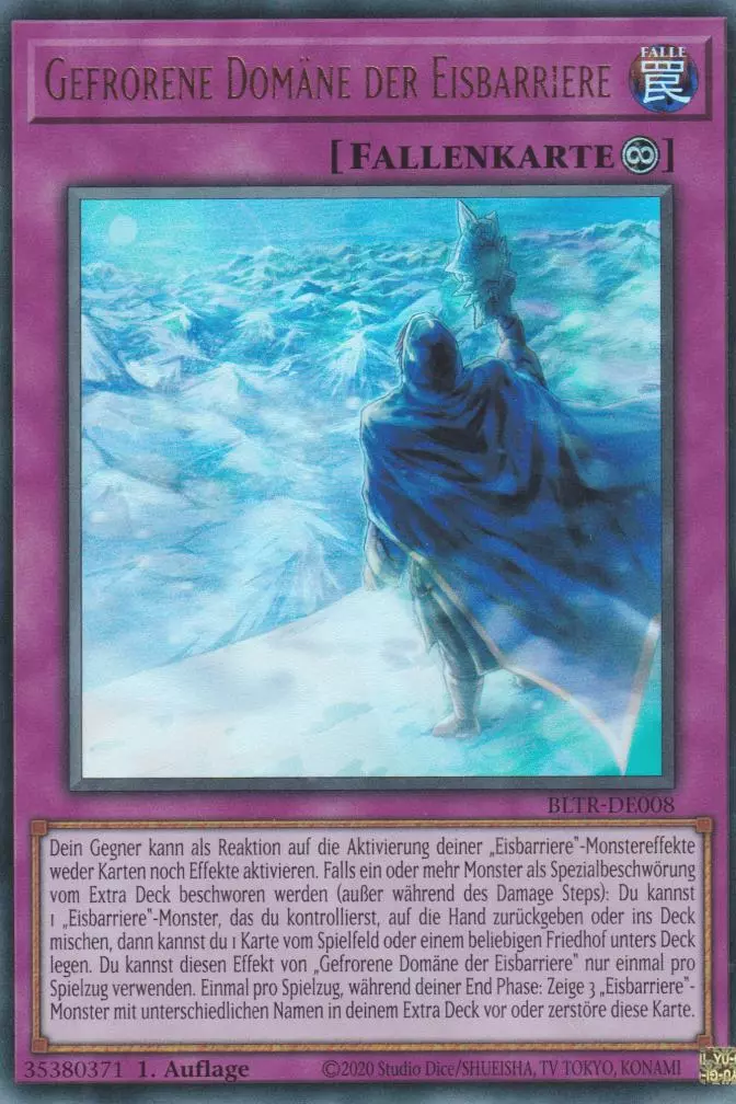 Gefrorene Domäne der Eisbarriere BLTR-DE008 ist in Ultra Rare Yu-Gi-Oh Karte aus Battles of Legend Terminal Revenge 1.Auflage