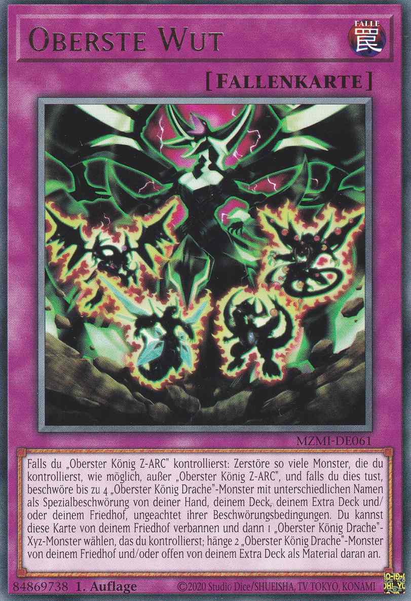 Oberste Wut MZMI-DE061 ist in Rare Yu-Gi-Oh Karte aus Maze of Millennia 1.Auflage