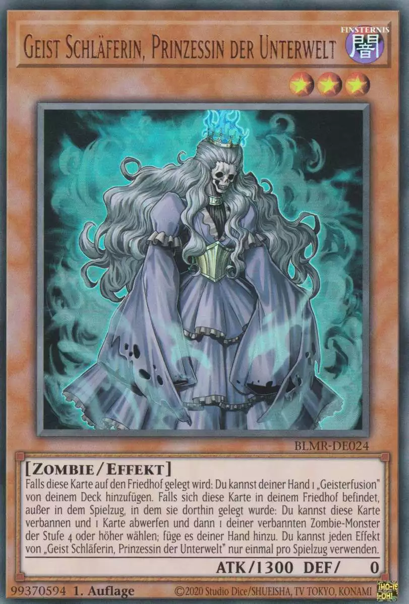 Geist Schläferin, Prinzessin der Unterwelt BLMR-DE024 ist in Ultra Rare Yu-Gi-Oh Karte aus Battles of Legend Monstrous Revenge 1.Auflage