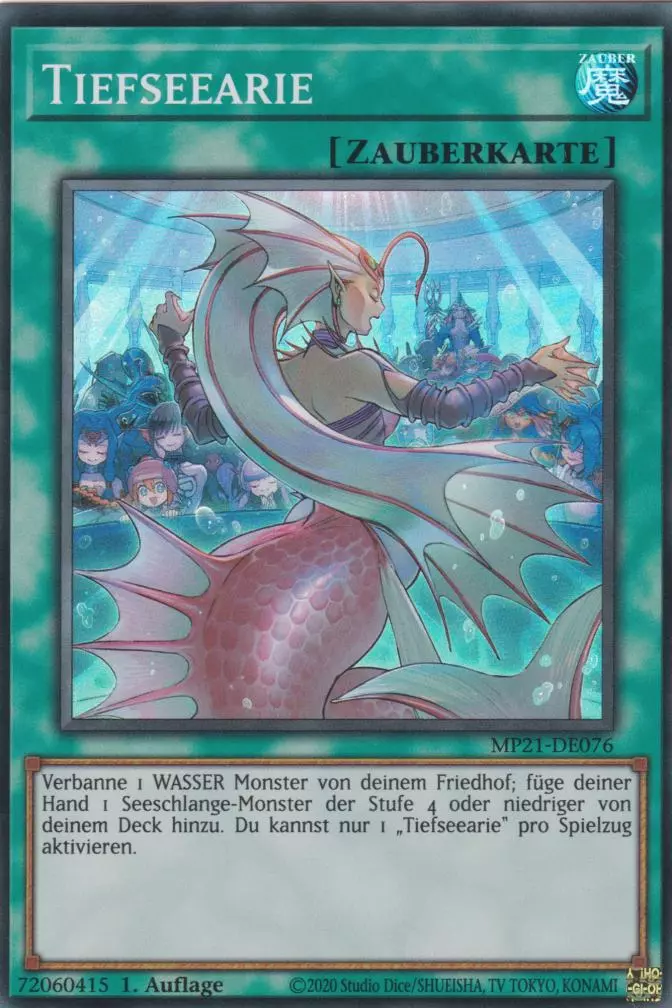 Tiefseearie MP21-DE076 ist in Super Rare Yu-Gi-Oh Karte aus Tin of Ancient Battles 1.Auflage