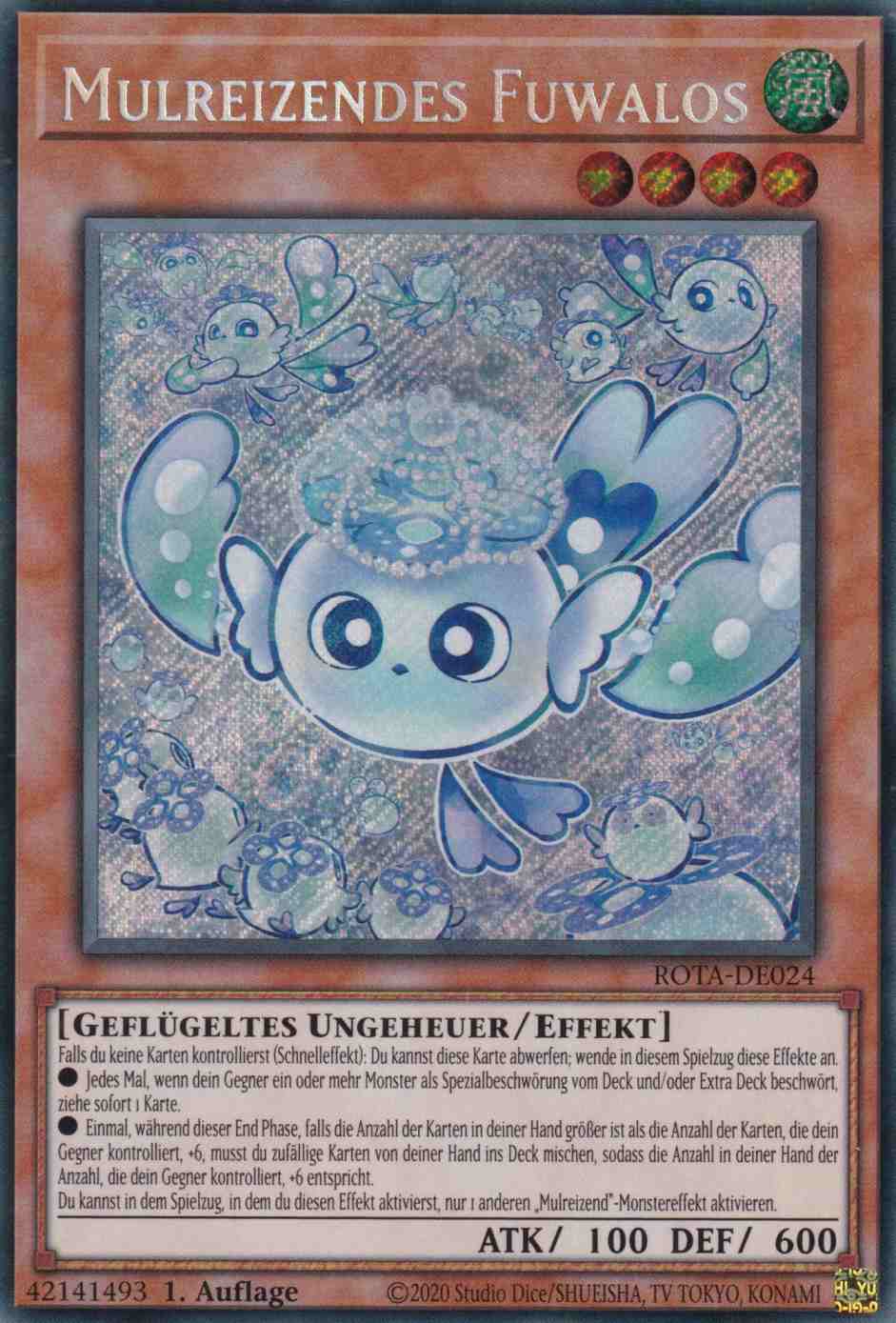 Mulreizendes Fuwalos ROTA-DE024 ist in Secret Rare Yu-Gi-Oh Karte aus Rage of the Abyss 1.Auflage