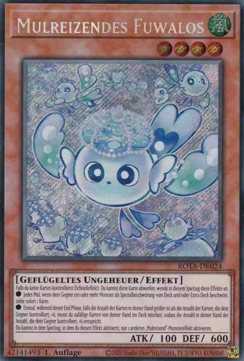 Mulreizendes Fuwalos ROTA-DE024 ist in Secret Rare Yu-Gi-Oh Karte aus Rage of the Abyss 1.Auflage