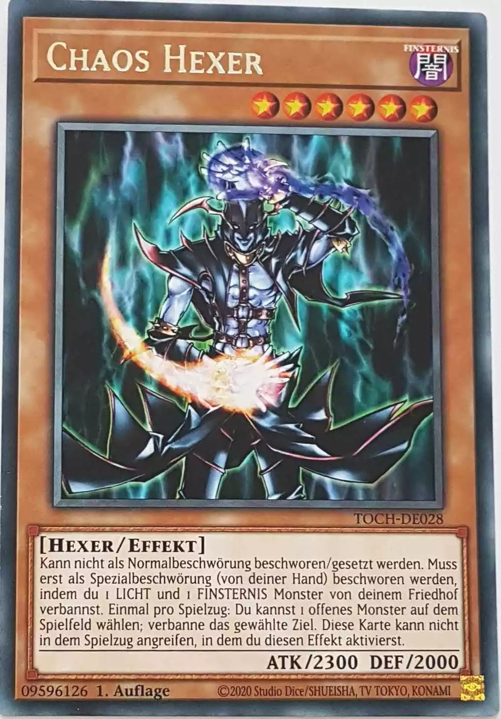 Chaos Hexer TOCH-DE028 ist in Rare Yu-Gi-Oh Karte aus Toon Chaos 1.Auflage