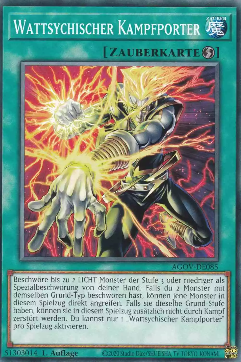 Wattsychischer Kampfporter AGOV-DE085 ist in Common Yu-Gi-Oh Karte aus Age of Overlord 1.Auflage
