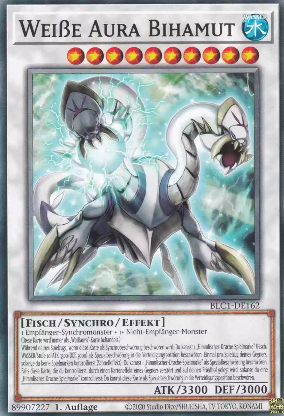 Weiße Aura Bihamut BLC1-DE162 ist in Common Yu-Gi-Oh Karte aus Battles of Legend Chapter 1 1.Auflage