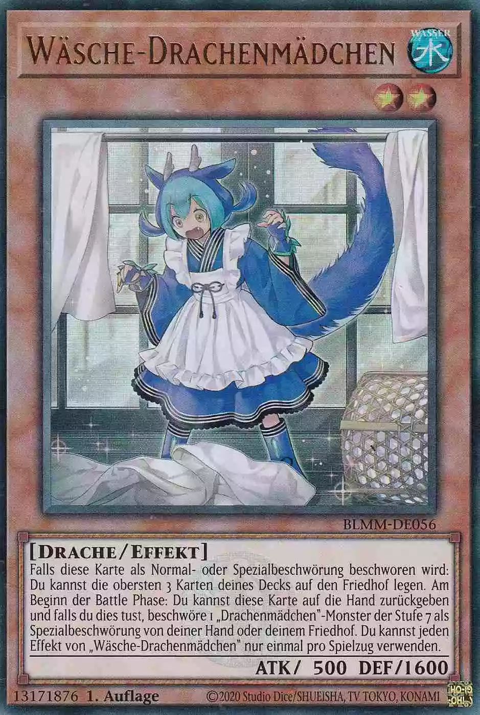 Wäsche-Drachenmädchen BLMM-DE056 ist in Ultra Rare Yu-Gi-Oh Karte aus Battles of Legend Monster Mayhem 1.Auflage