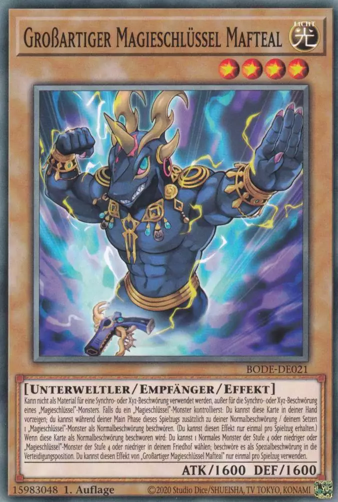 bode-de021-grossartiger-magieschluessel-mafteal-common-burst-of-destiny Großartiger Magieschlüssel Mafteal BODE-DE021 ist in Common Yu-Gi-Oh Karte aus Burst of Destiny 1.Auflage