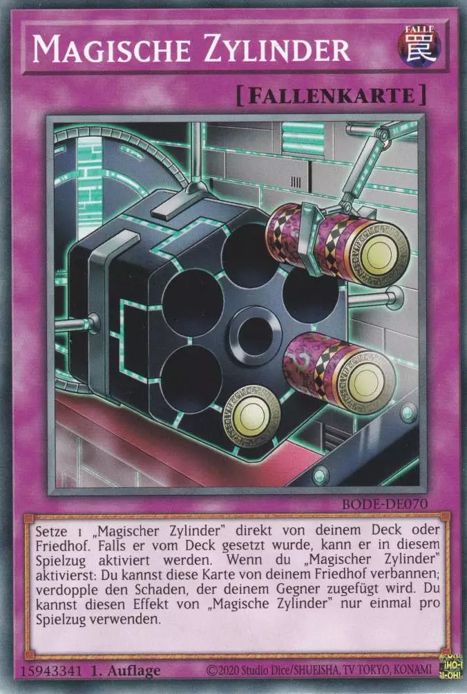 bode-de070-magische-zylinder-common-burst-of-destiny Magische Zylinder BODE-DE070 ist in Common Yu-Gi-Oh Karte aus Burst of Destiny 1.Auflage
