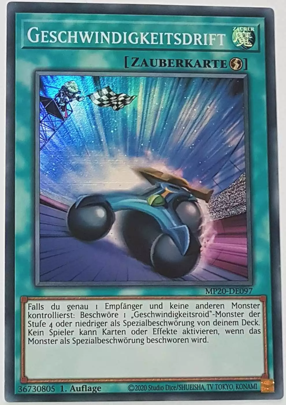 Geschwindigkeitsdrift MP20-DE097 ist in Super Rare Yu-Gi-Oh Karte aus 2020 Tin of Lost Memories 1.Auflage