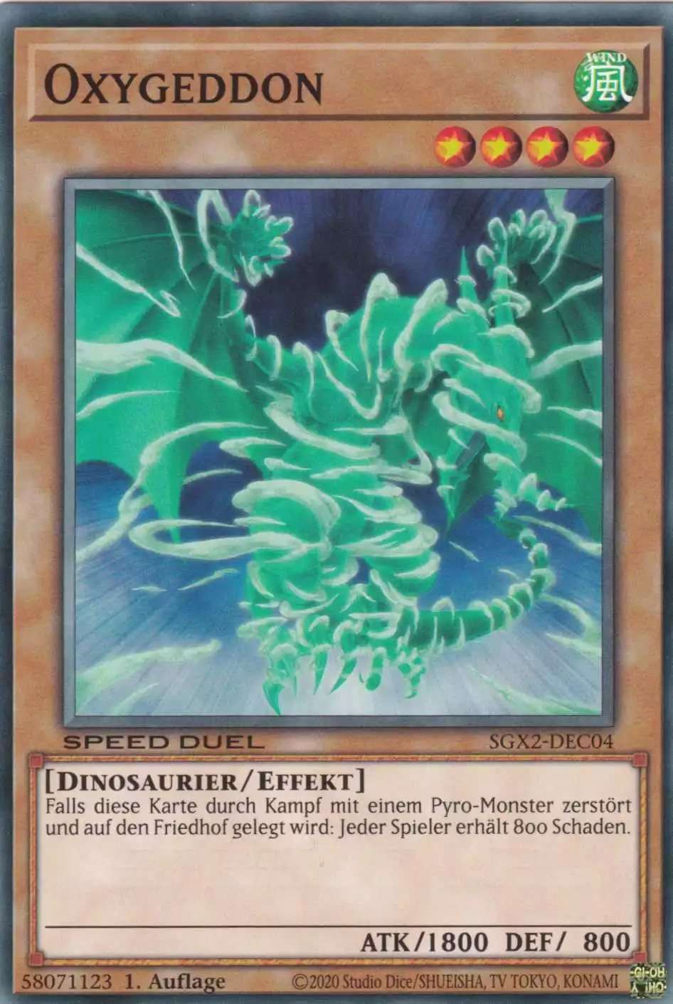 Oxygeddon SGX2-DEC04 ist in Common Yu-Gi-Oh Karte aus Speed Duel GX: Midterm Paradox 1.Auflage