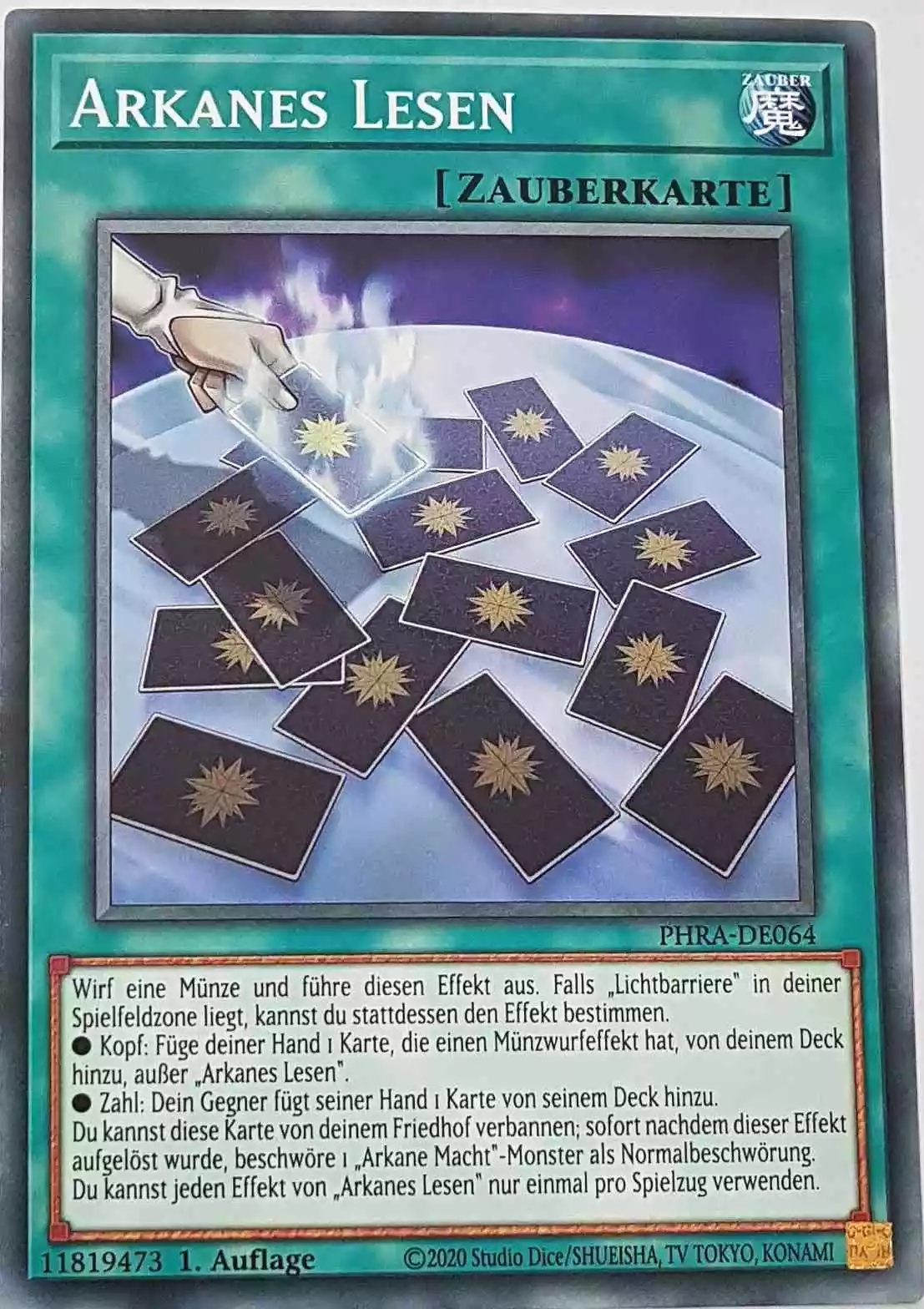 Arkanes Lesen PHRA-DE064 ist in Common Yu-Gi-Oh Karte aus Phantom Rage 1. Auflage