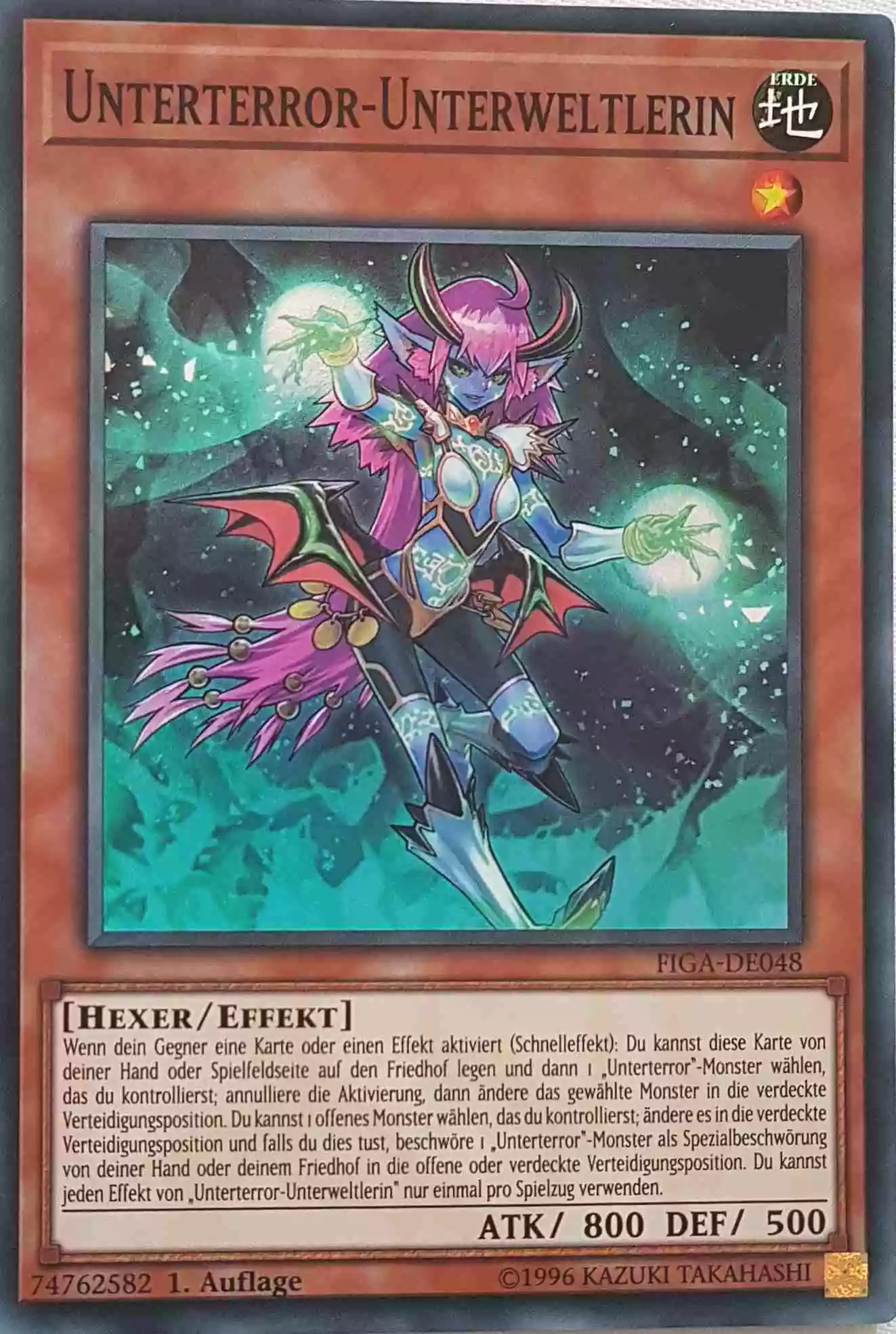 Unterterror-Unterweltlerin FIGA-DE048 ist in Super Rare Yu-Gi-Oh Karte aus Fists of the Gadgets 1.Auflage