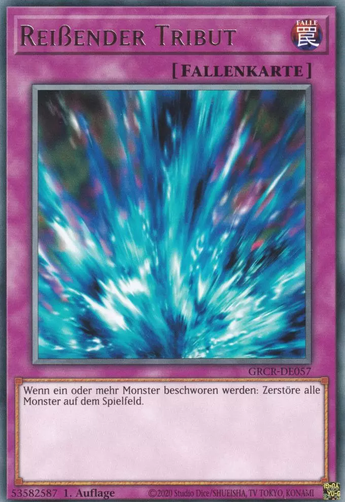 Reißender Tribut GRCR-DE057 ist in Rare Yu-Gi-Oh Karte aus The Grand Creators 1.Auflage