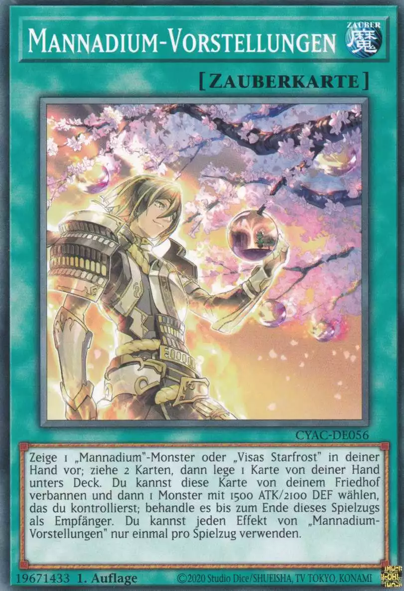 Mannadium-Vorstellungen CYAC-DE056 ist in Common Yu-Gi-Oh Karte aus Cyberstorm Access 1.Auflage
