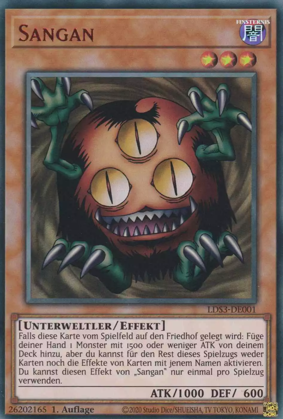 lds3-de001-r-sangan-rot-colorful-ultra-rare-legendary-duelists-season-3 Sangan (rot) LDS3-DE001 ist in Colorful Ultra Rare Yu-Gi-Oh Karte aus Legendary Duelists Season 3 1.Auflage