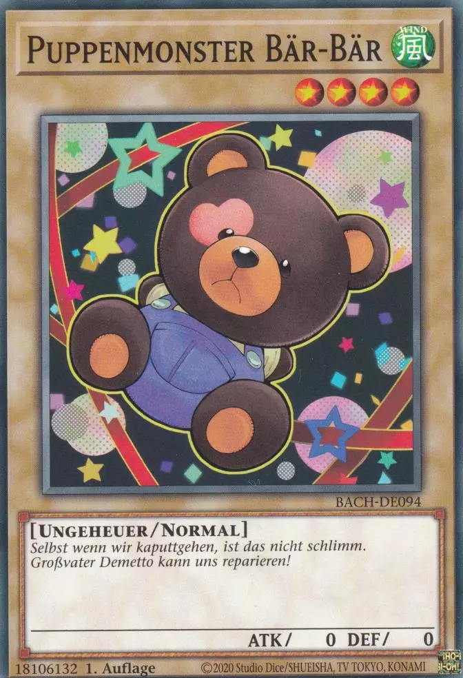 Puppenmonster Bär-Bär BACH-DE094 ist in Common Yu-Gi-Oh Karte aus Battle of Chaos 1.Auflage