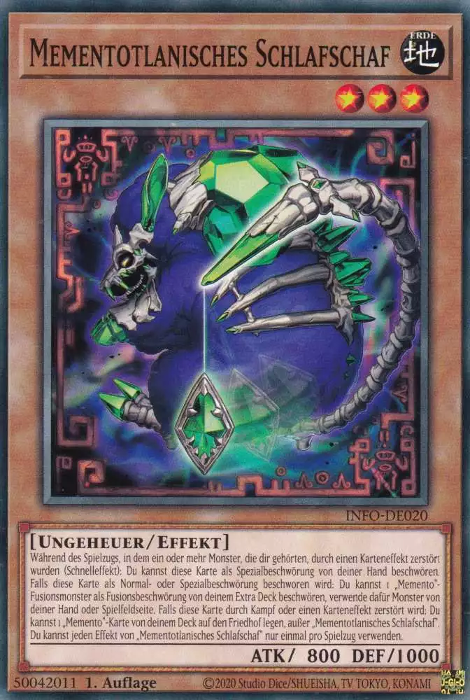 Mementotlanisches Schlafschaf INFO-DE020 ist in Common Yu-Gi-Oh Karte aus The Infinite Forbidden 1.Auflage