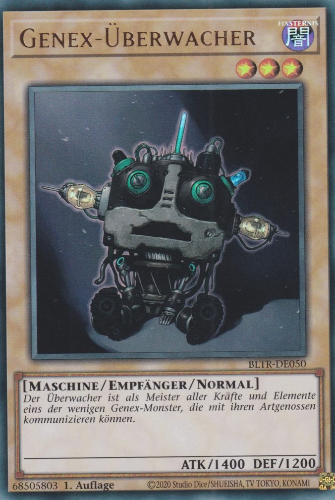 Genex-Überwacher BLTR-DE050 ist in Ultra Rare Yu-Gi-Oh Karte aus Battles of Legend Terminal Revenge 1.Auflage