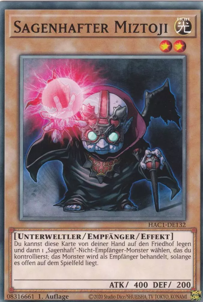 Sagenhafter Miztoji HAC1-DE132 ist in Common Yu-Gi-Oh Karte aus Hidden Arsenal Chapter 1 1.Auflage