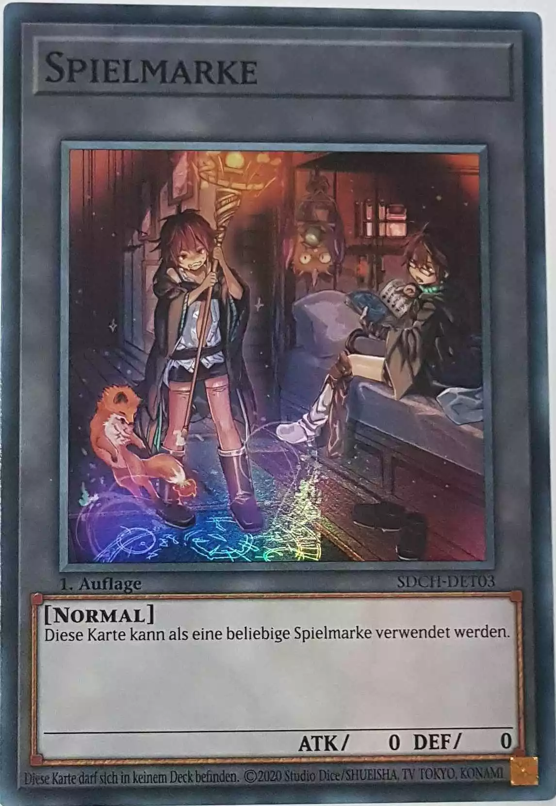 Spielmarke (Token) V3 SDCH-DET03 ist in Super Rare Yu-Gi-Oh Karte aus Spirit Charmers 1. Auflage
