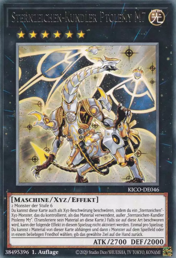 Sternzeichen-Kundler Ptolemy M7 KICO-DE046 ist in Rare Yu-Gi-Oh Karte aus King's Court 1.Auflage