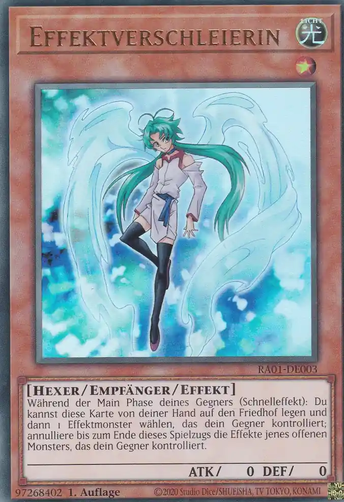 Effektverschleierin RA01-DE003 ist in Ultra Rare Yu-Gi-Oh Karte aus 25th Anniversary Rarity Collection 1.Auflage