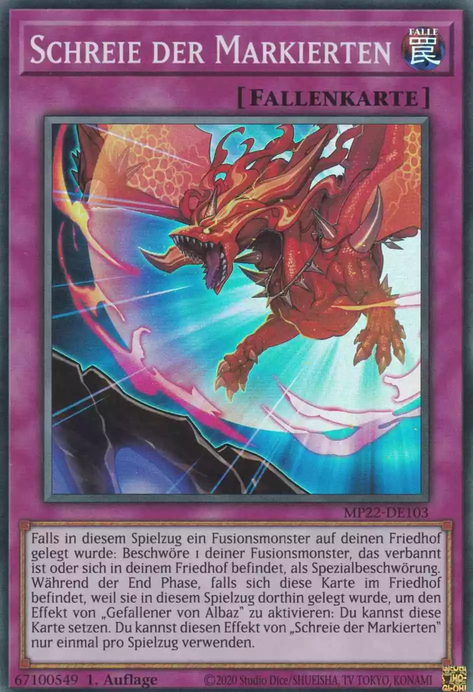 mp22-de103-schreie-der-markierten-super-rare-tin-of-the-pharaoh-s-gods Schreie der Markierten MP22-DE103 ist in Super Rare Yu-Gi-Oh Karte aus Tin of the Pharaoh’s Gods 1.Auflage