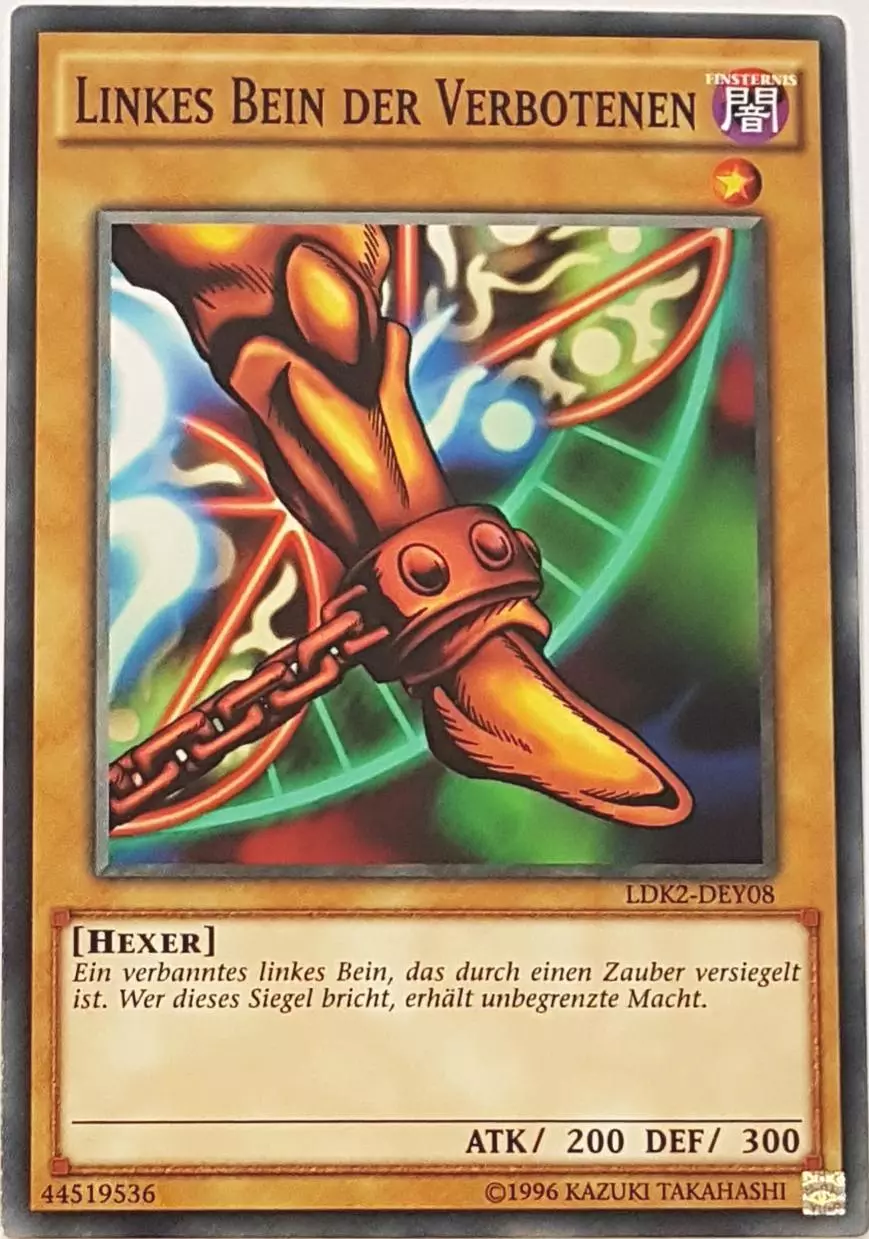 Linkes Bein der Verbotenen LDK2-DEY08 ist in Common Yu-Gi-Oh Karte aus Legendary Decks 2 