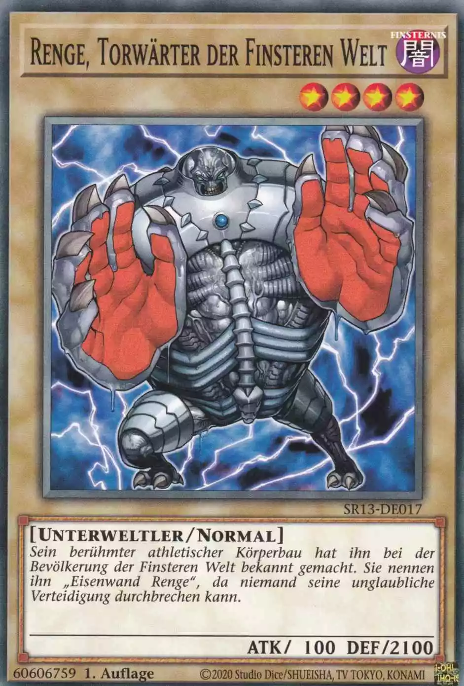 Renge, Torwärter der Finsteren Welt SR13-DE017 ist in Common Yu-Gi-Oh Karte aus Dark World 1.Auflage