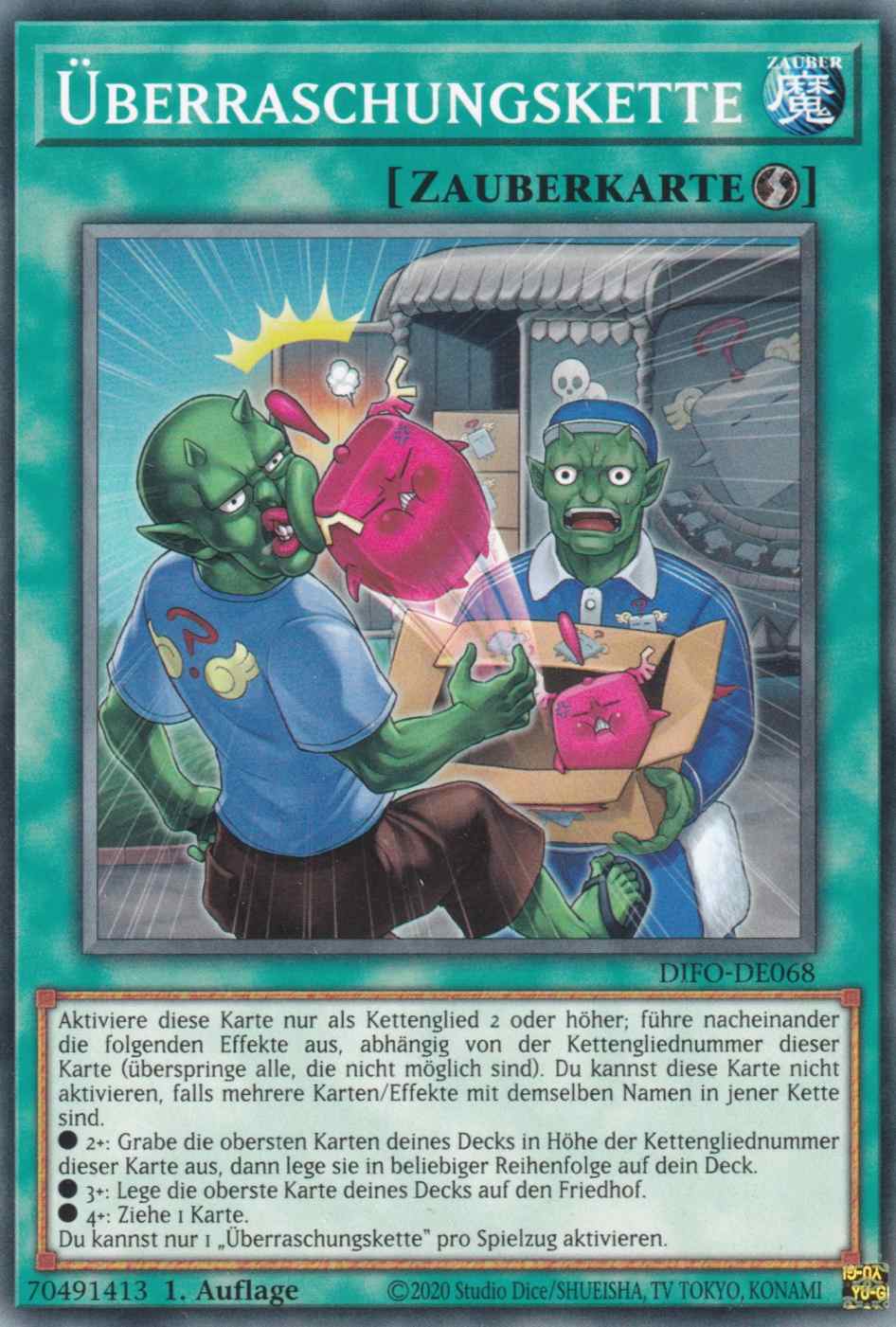 Überraschungskette DIFO-DE068 ist in Common Yu-Gi-Oh Karte aus Dimension Force 1.Auflage