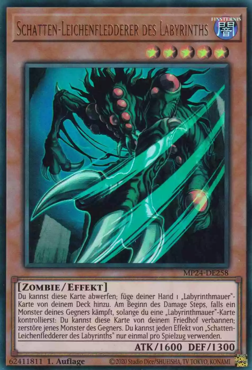Schatten-Leichenfledderer des Labyrinths MP24-DE258 ist in Ultra Rare Yu-Gi-Oh Karte aus 25th Anniversary Tin Dueling Mirrors 1.Auflage