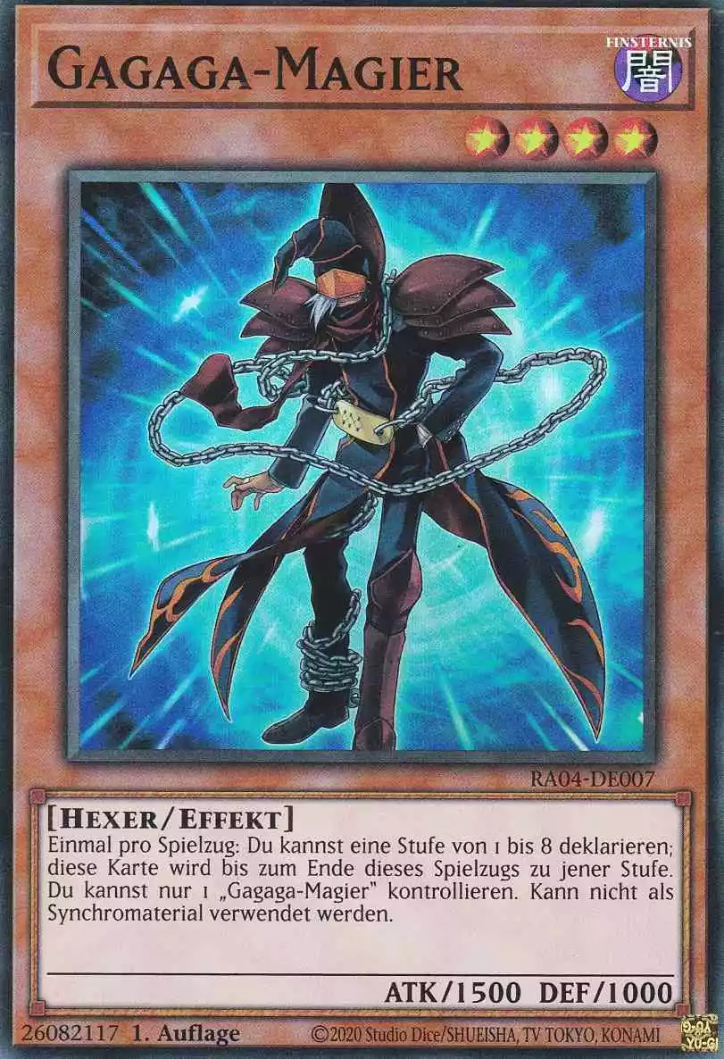 Gagaga-Magier RA04-DE007 ist in Super Rare Yu-Gi-Oh Karte aus Quarter Century Stampede 1.Auflage