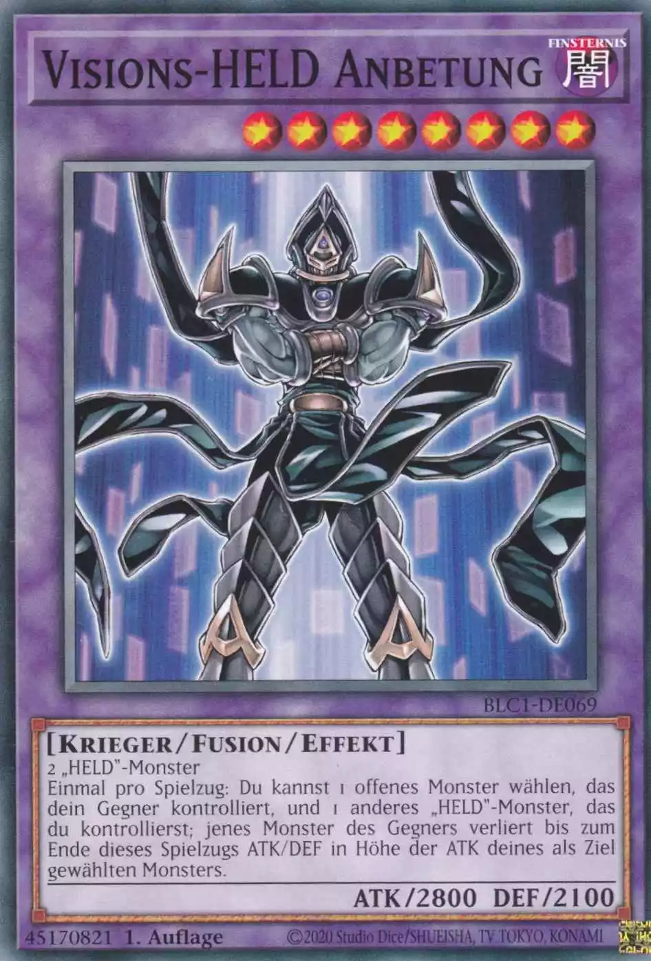 Visions-HELD Anbetung BLC1-DE069 ist in Common Yu-Gi-Oh Karte aus Battles of Legend Chapter 1 1.Auflage