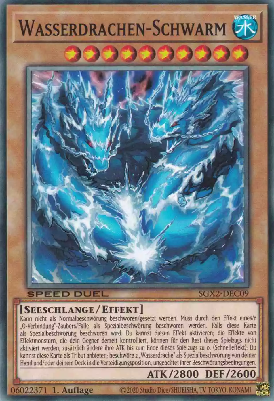 Wasserdrachen-Schwarm SGX2-DEC09 ist in Common Yu-Gi-Oh Karte aus Speed Duel GX: Midterm Paradox 1.Auflage