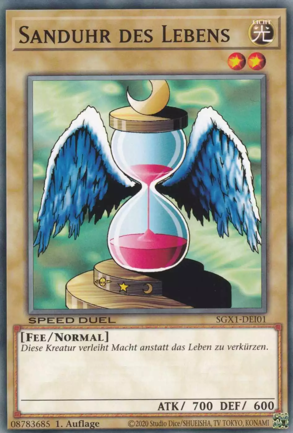 Sanduhr des Lebens SGX1-DEI01 ist in Common Yu-Gi-Oh Karte aus Speed Duel GX Duel Academy Box 1.Auflage