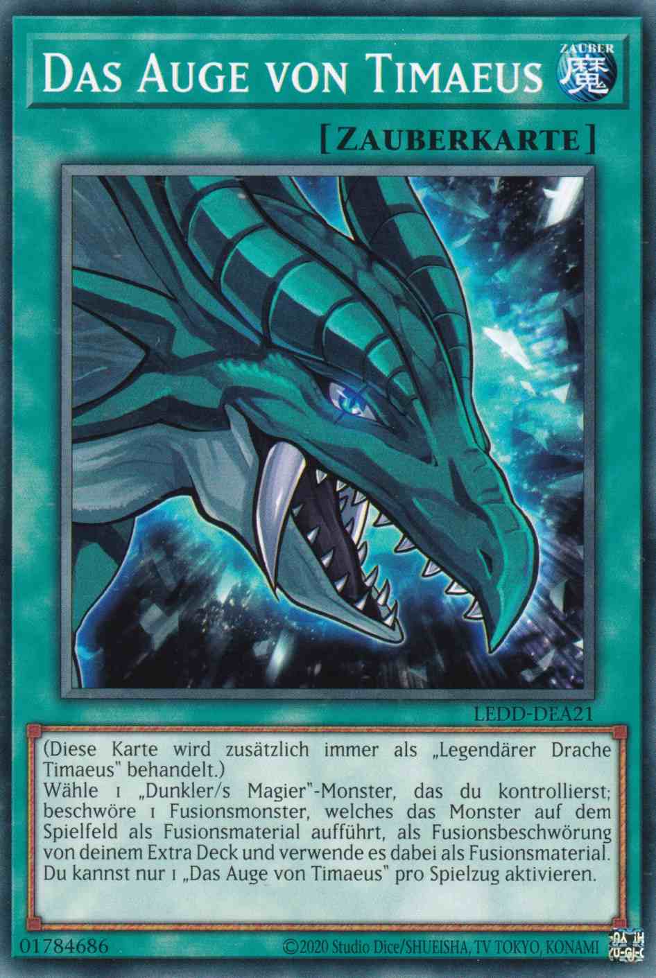 Das Auge von Timaeus LEDD-DEA21 ist in Common Yu-Gi-Oh Karte aus Legendary Dragon Decks unlimitiert